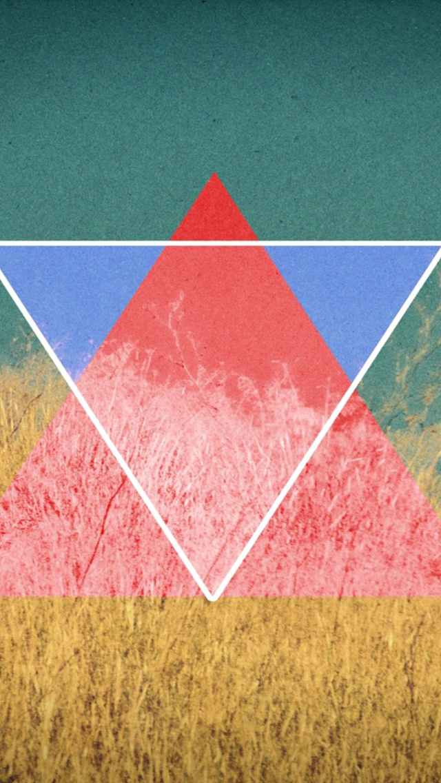 Fondo de pantalla Triangle in Grass 640x1136