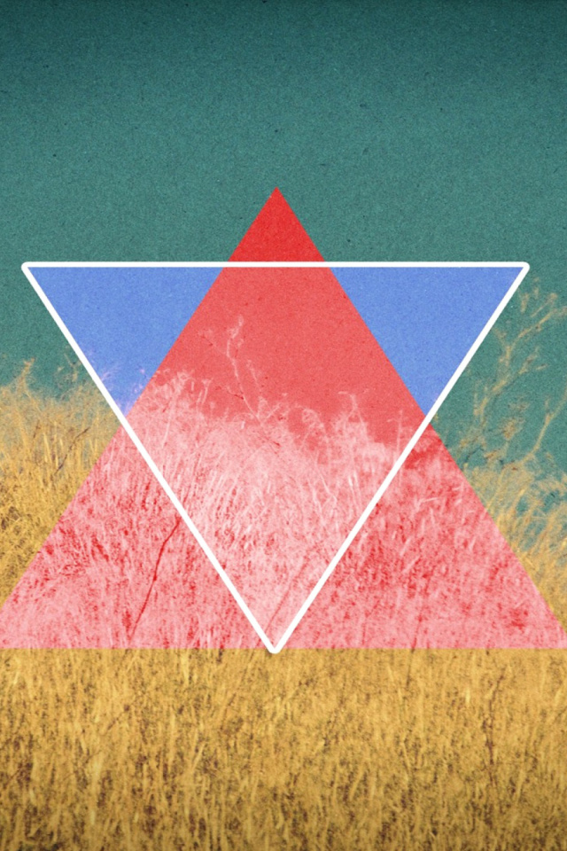 Triangle in Grass wallpaper 640x960