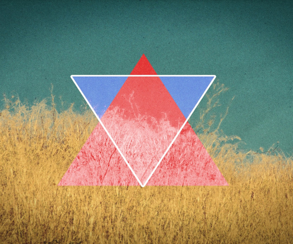 Обои Triangle in Grass 960x800