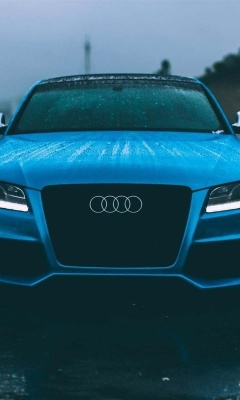 Screenshot №1 pro téma Audi S5 Car in Rain 240x400