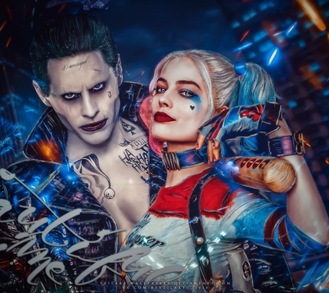 Обои Margot Robbie in Suicide Squad film as Harley Quinn 1080x960