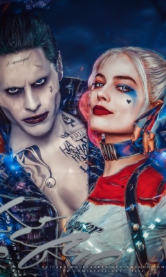 Margot Robbie in Suicide Squad film as Harley Quinn wallpaper 240x400