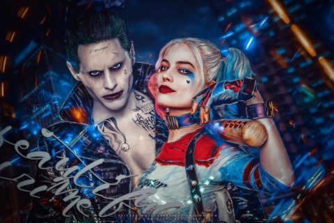 Обои Margot Robbie in Suicide Squad film as Harley Quinn 480x320