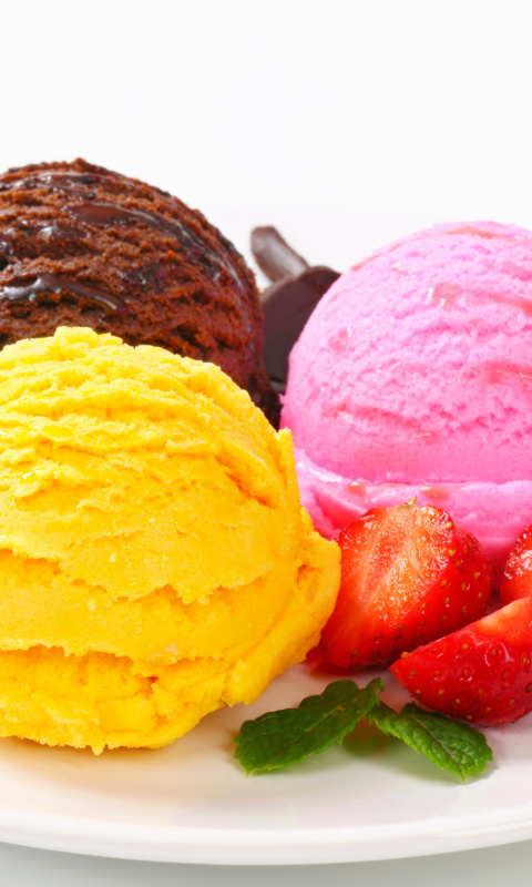 Das Ice Cream Scoops Wallpaper 480x800