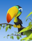 Screenshot №1 pro téma Toucan Colorful Parrot 128x160