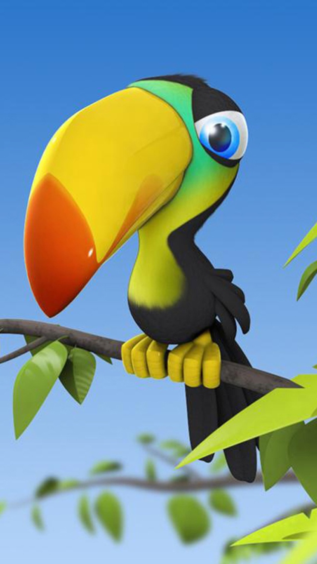 Fondo de pantalla Toucan Colorful Parrot 640x1136