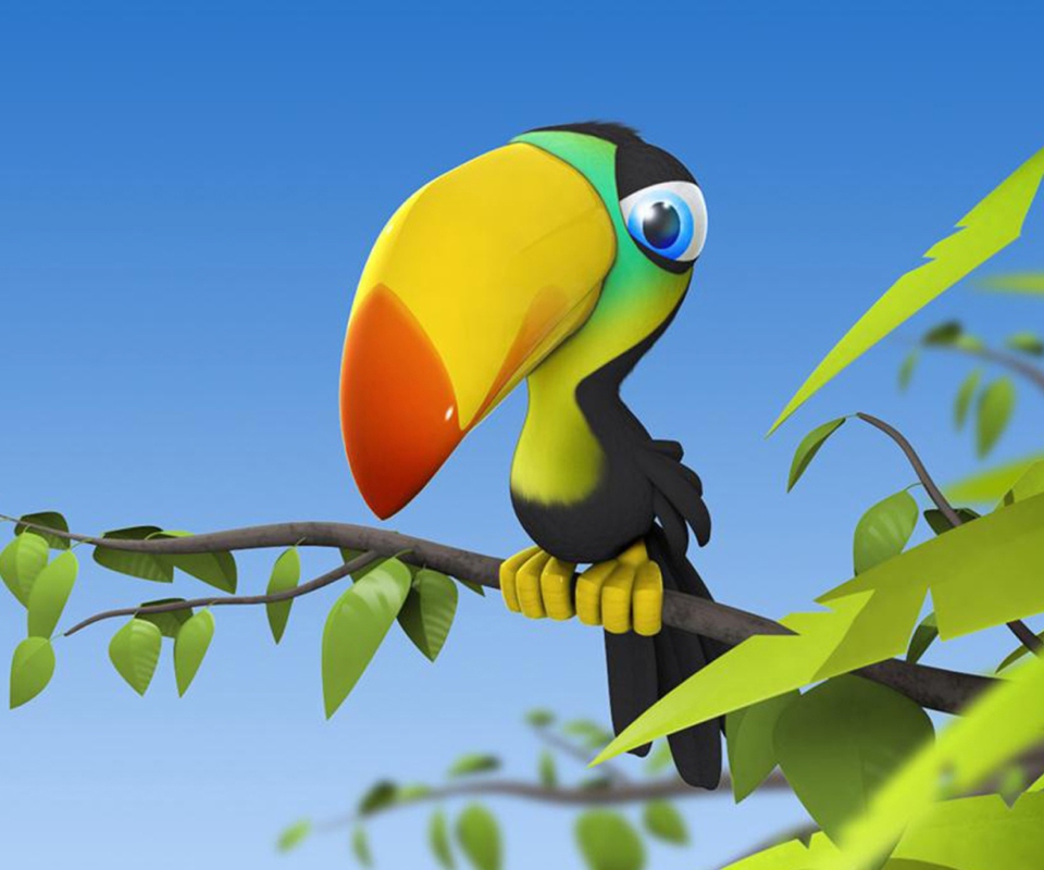 Das Toucan Colorful Parrot Wallpaper 960x800