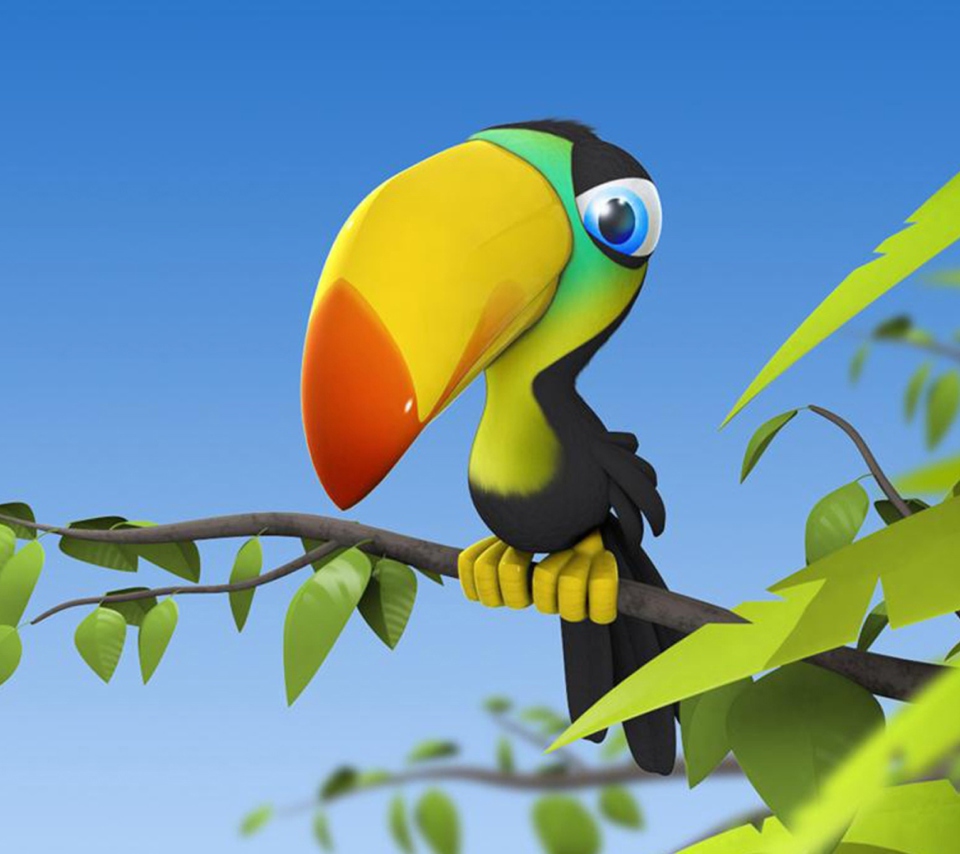 Toucan Colorful Parrot wallpaper 960x854