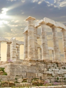 Screenshot №1 pro téma Poseidon Temple Sounion Greece 132x176