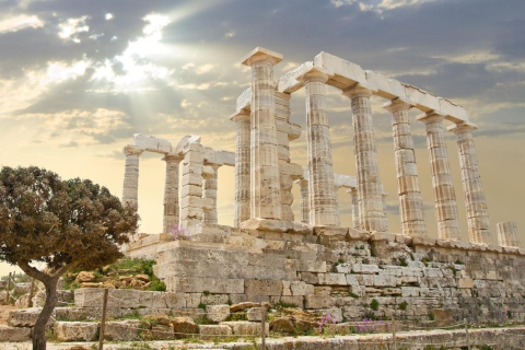 Fondo de pantalla Poseidon Temple Sounion Greece 480x320