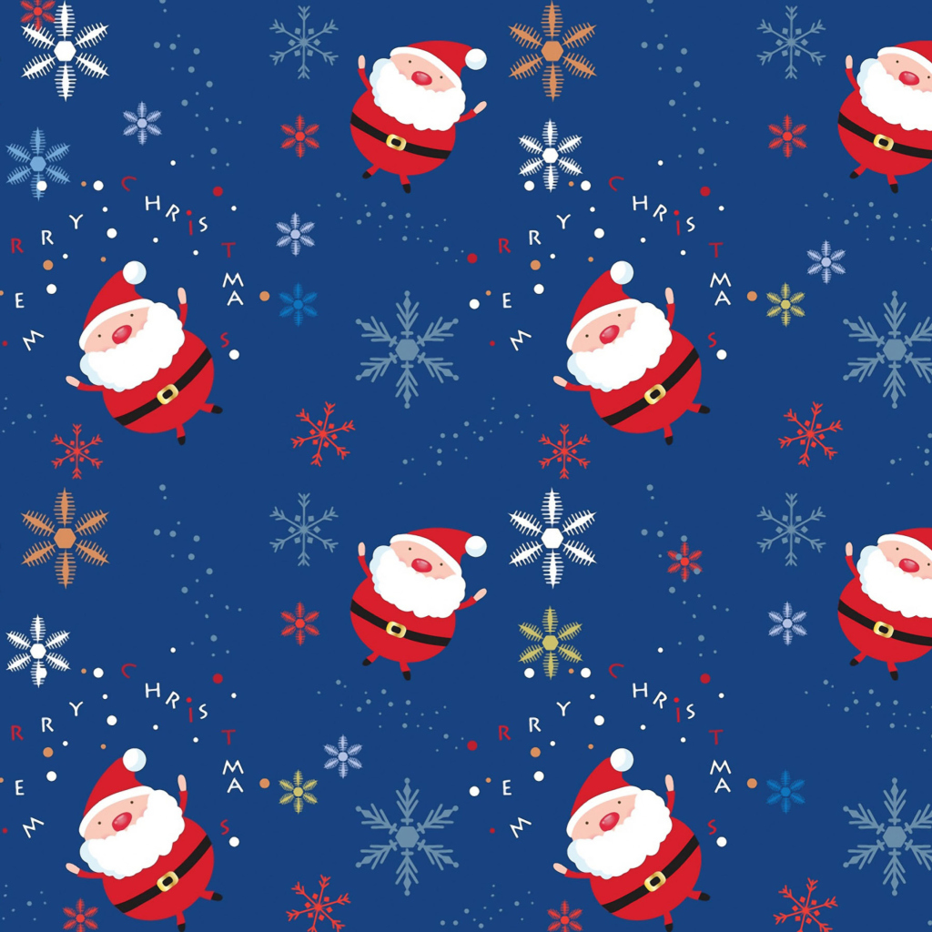 Fondo de pantalla Santa Claus Pattern 1024x1024