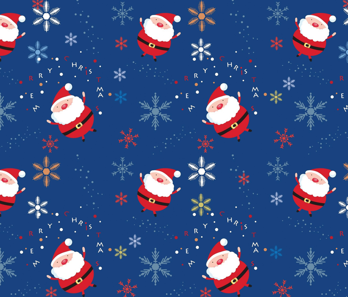 Das Santa Claus Pattern Wallpaper 1200x1024