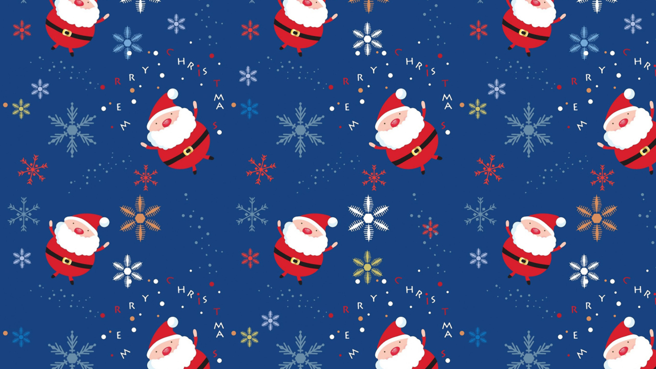 Santa Claus Pattern wallpaper 1280x720