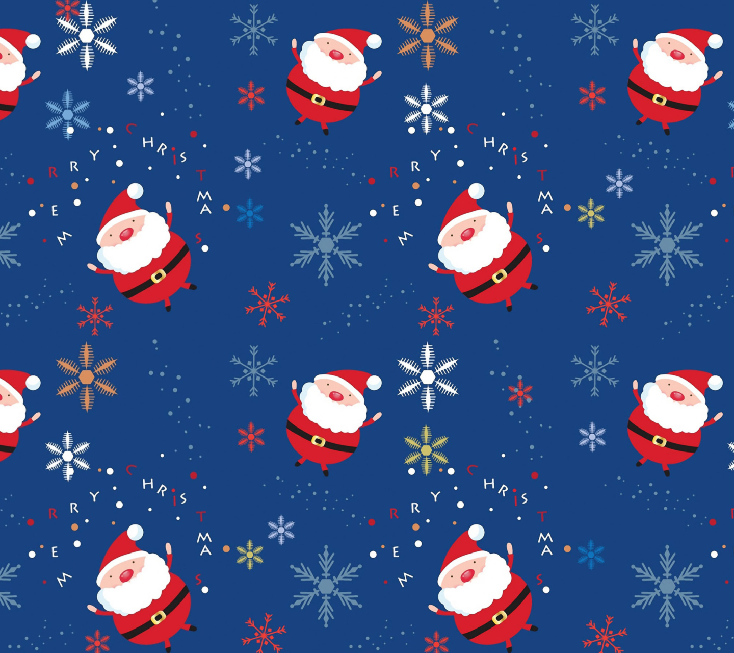 Das Santa Claus Pattern Wallpaper 1440x1280