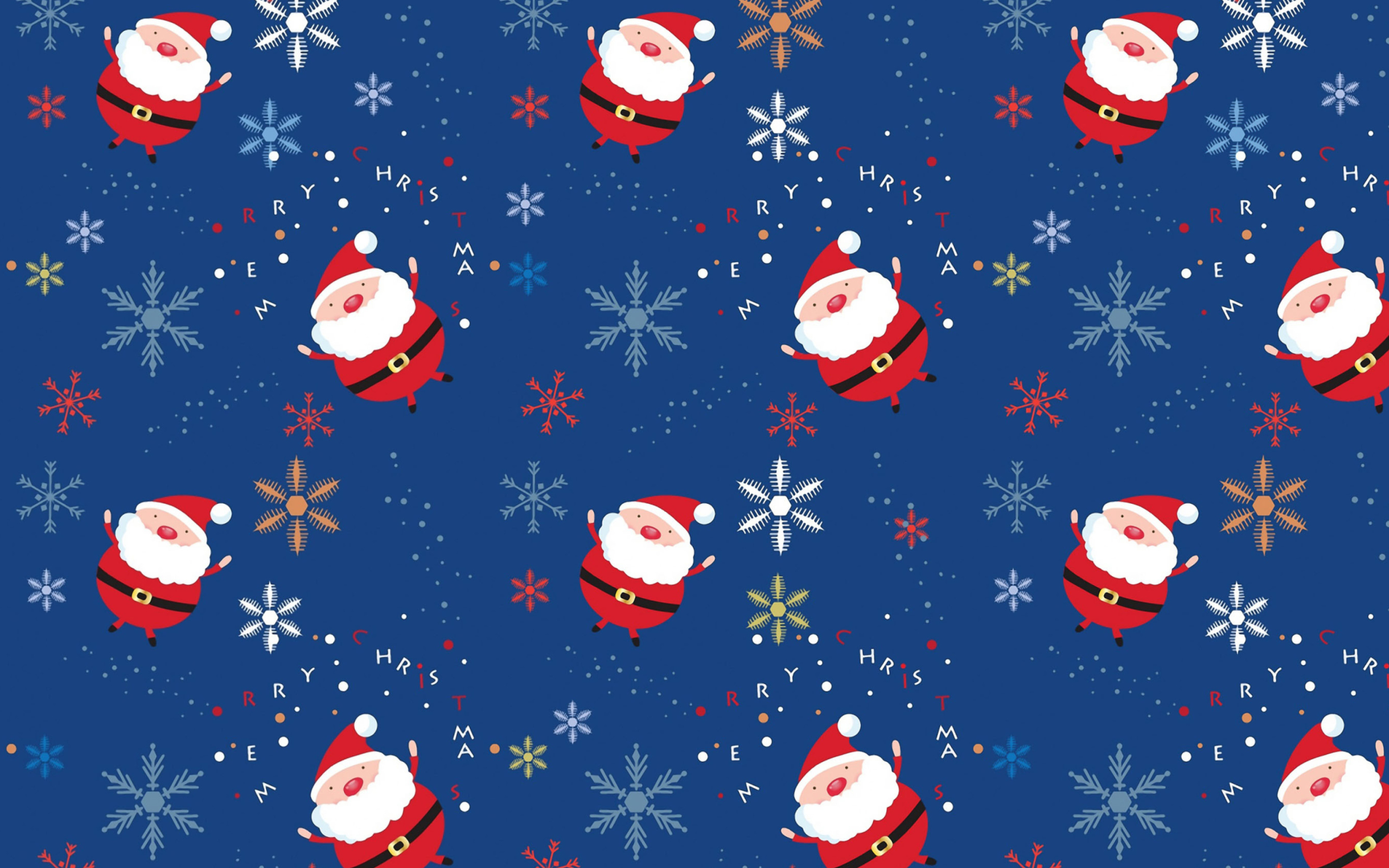 Santa Claus Pattern wallpaper 2560x1600