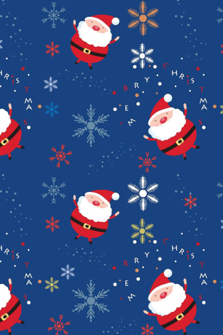 Das Santa Claus Pattern Wallpaper 320x480