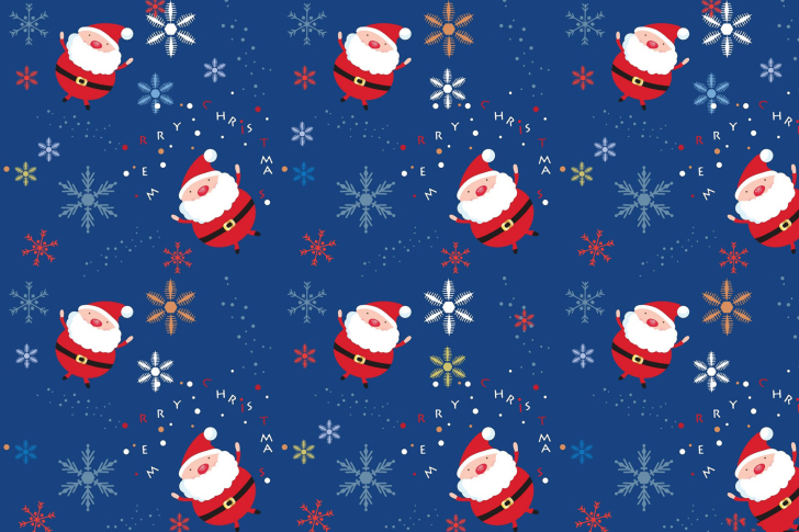 Das Santa Claus Pattern Wallpaper