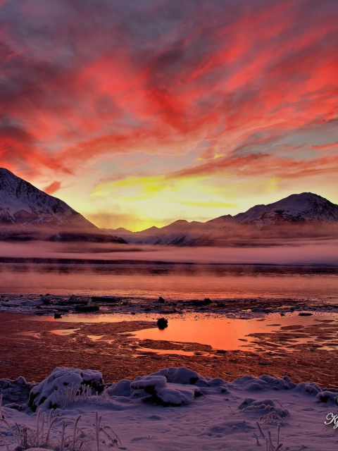 Fondo de pantalla Twilight In Alaska 480x640