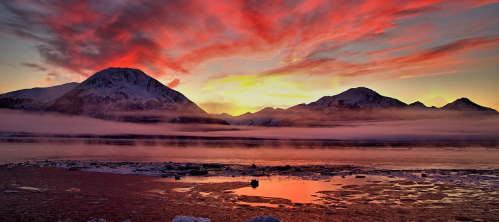 Twilight In Alaska wallpaper 720x320