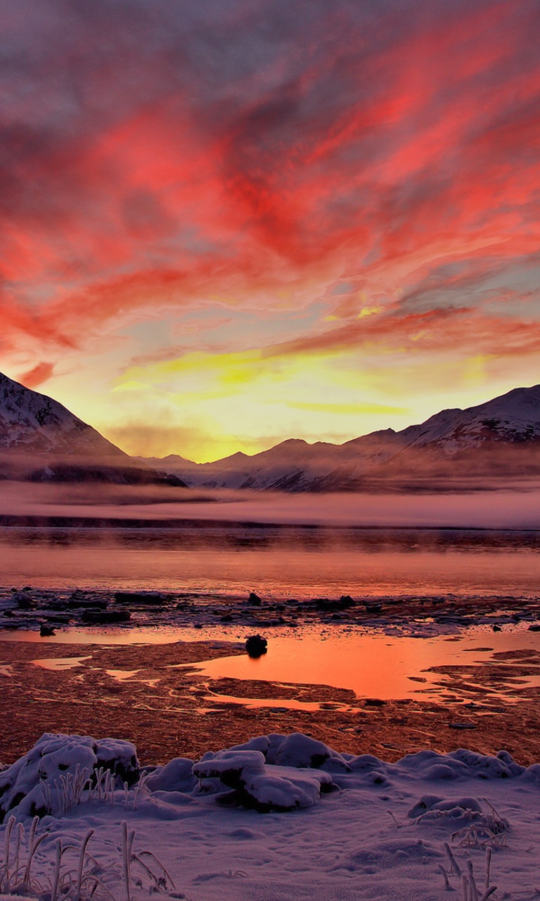 Das Twilight In Alaska Wallpaper 768x1280