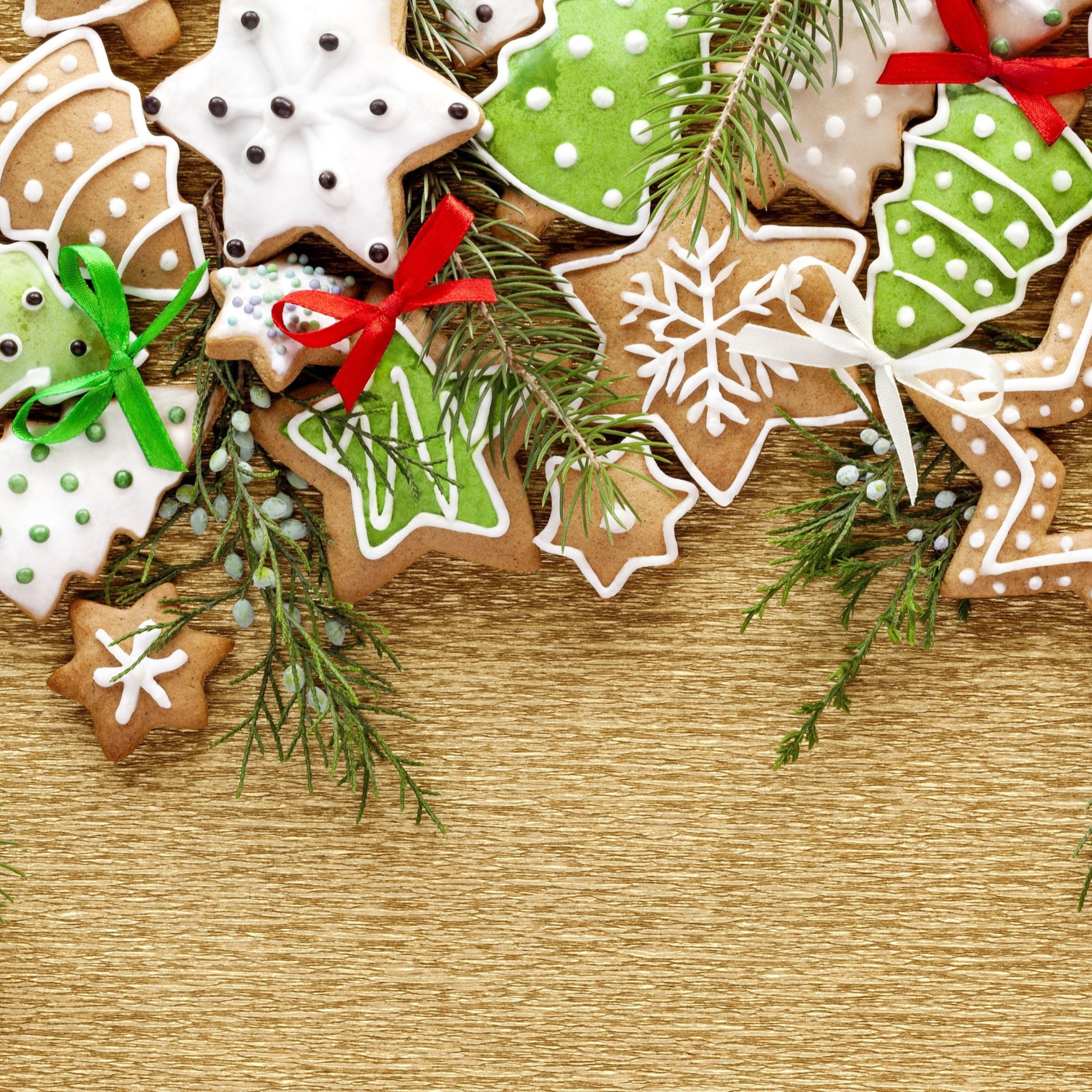 Das Christmas Cookies Wallpaper 2048x2048