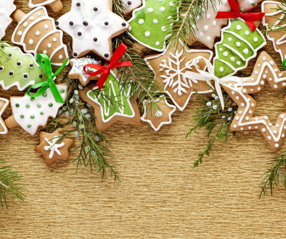Das Christmas Cookies Wallpaper 960x800