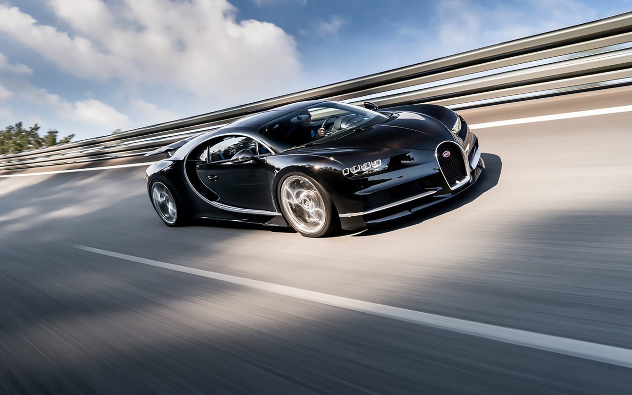 Das Bugatti Chiron Fastest Car in the World Wallpaper 1280x800