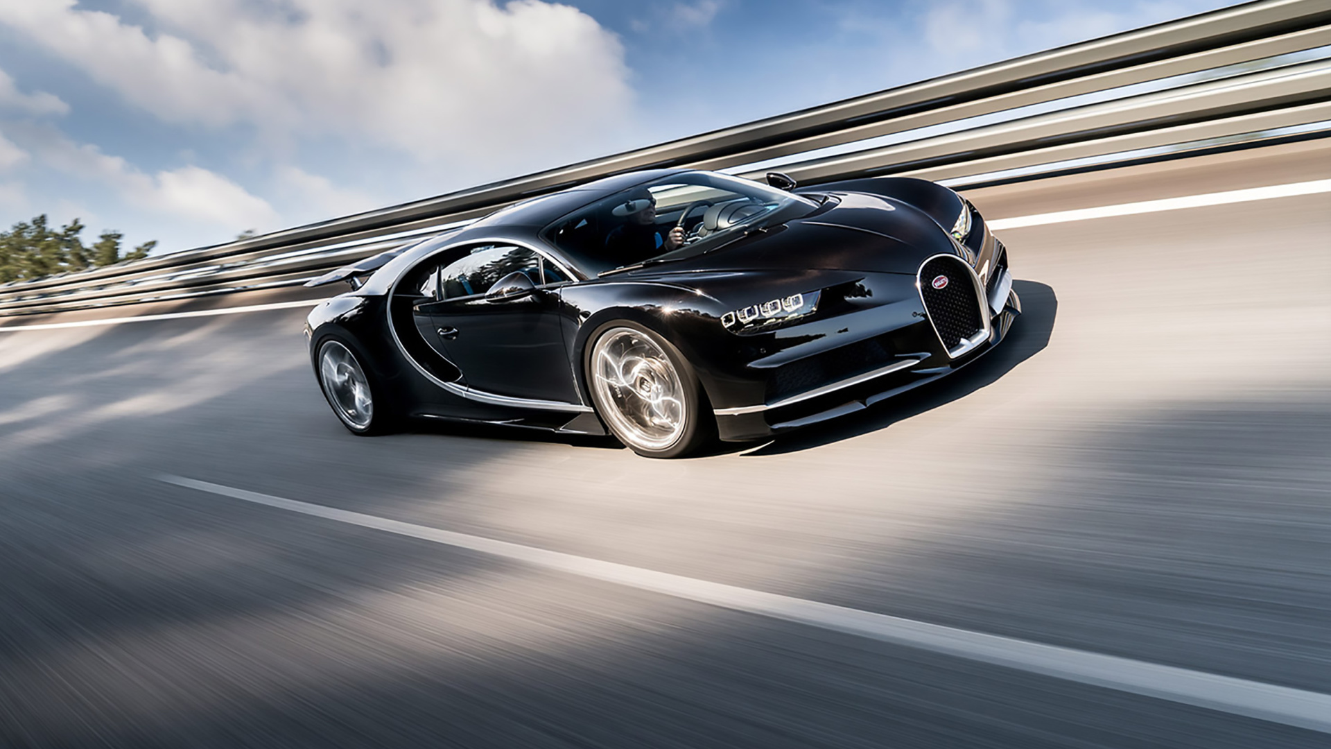 Bugatti Chiron дорога луч бесплатно