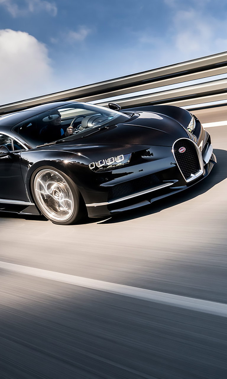 Обои Bugatti Chiron Fastest Car in the World 768x1280