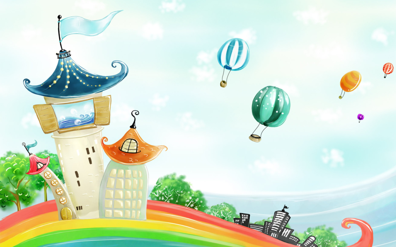 Colorful House wallpaper 1280x800
