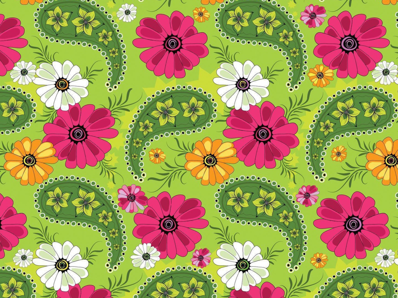 Das Summer Meadow Pattern Wallpaper 1280x960