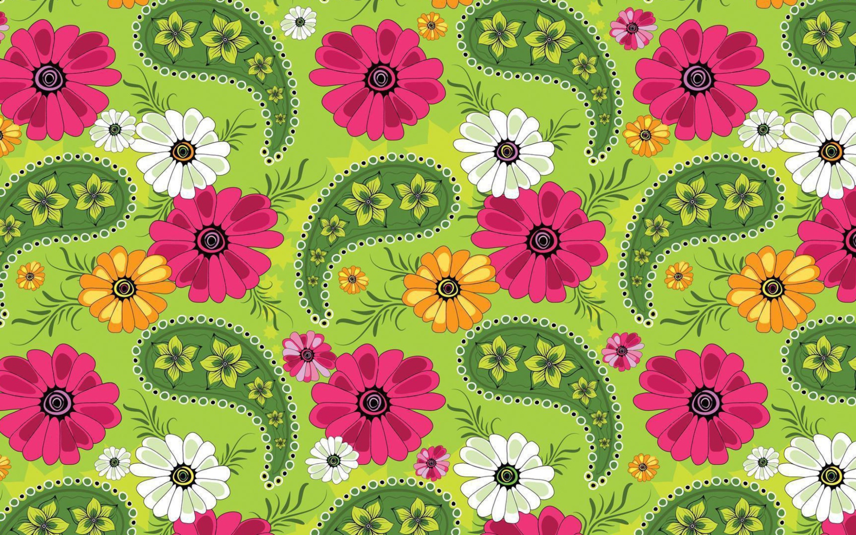Summer Meadow Pattern wallpaper 1680x1050