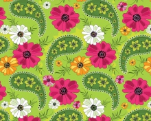 Das Summer Meadow Pattern Wallpaper 220x176