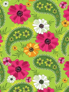Das Summer Meadow Pattern Wallpaper 240x320