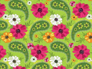 Das Summer Meadow Pattern Wallpaper 320x240