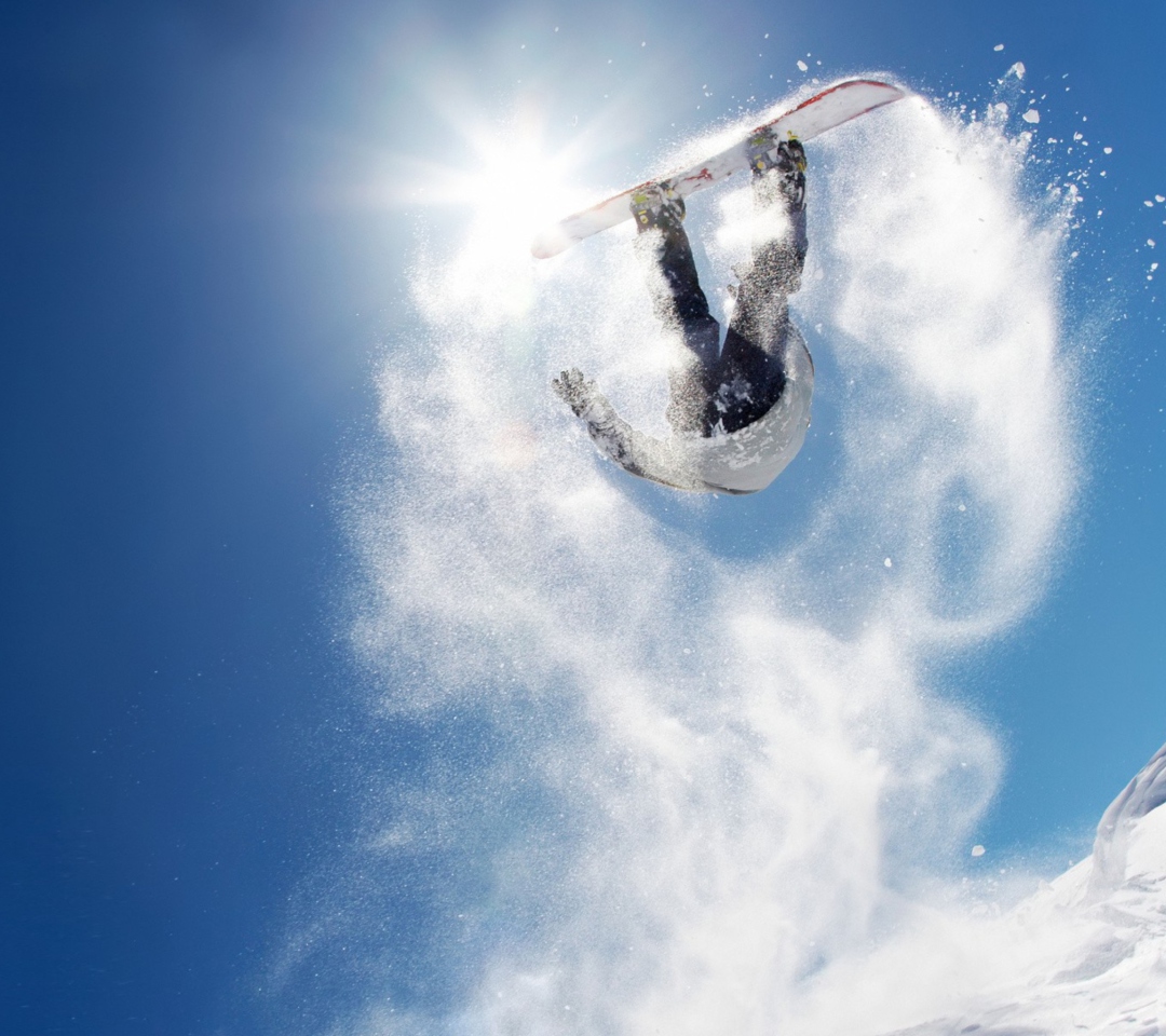 Das Snowboard Jump Wallpaper 1080x960