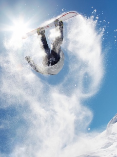 Fondo de pantalla Snowboard Jump 240x320