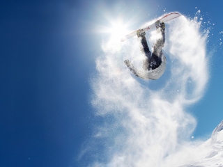 Fondo de pantalla Snowboard Jump 320x240