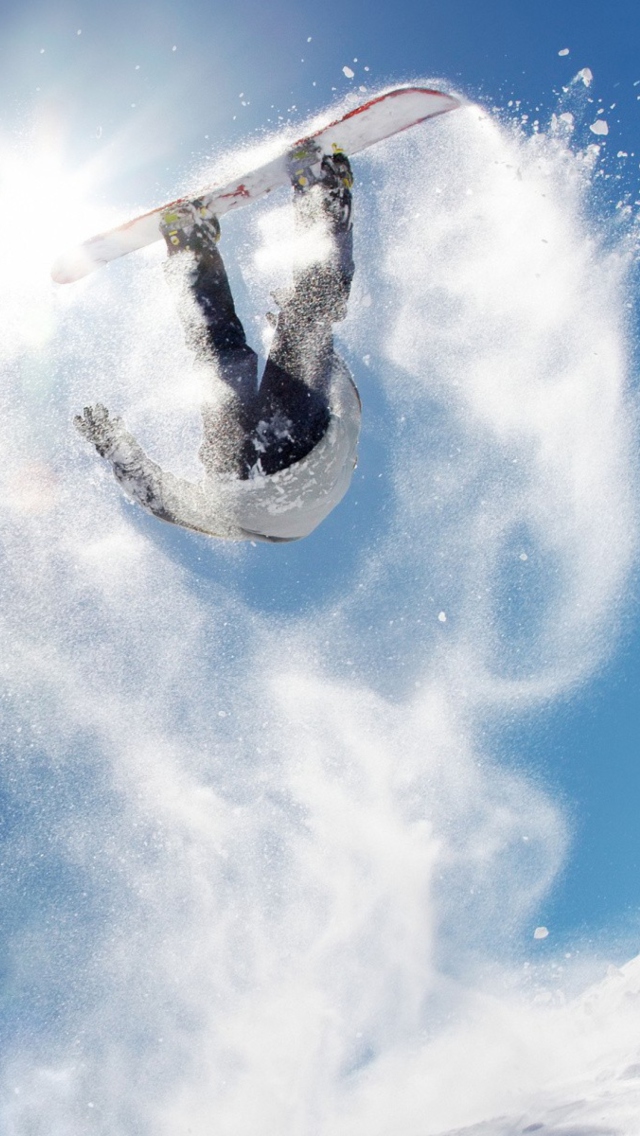 Snowboard Jump wallpaper 640x1136