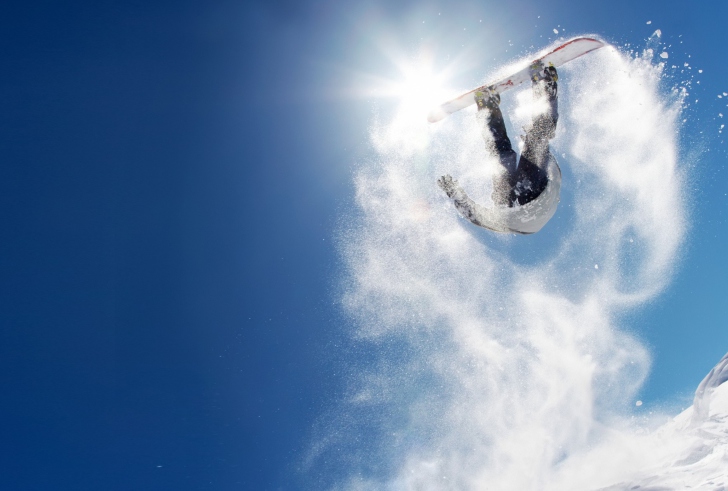 Fondo de pantalla Snowboard Jump