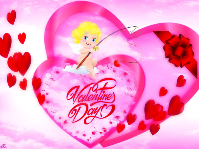 Das Valentines Day Angel Wallpaper 640x480