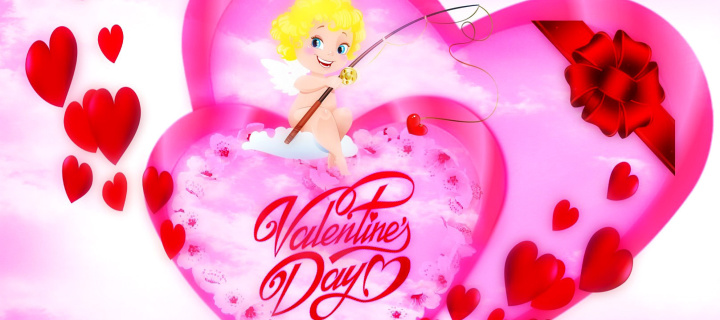 Fondo de pantalla Valentines Day Angel 720x320