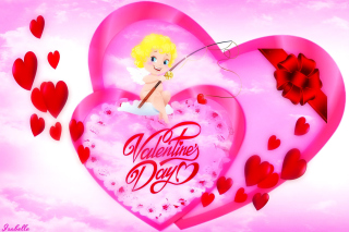 Valentines Day Angel Background for Android, iPhone and iPad