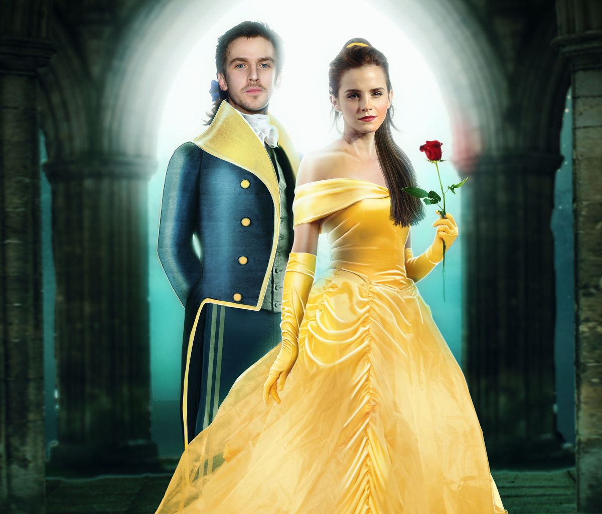 Beauty and the Beast Dan Stevens, Emma Watson wallpaper 1200x1024