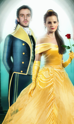 Обои Beauty and the Beast Dan Stevens, Emma Watson 240x400