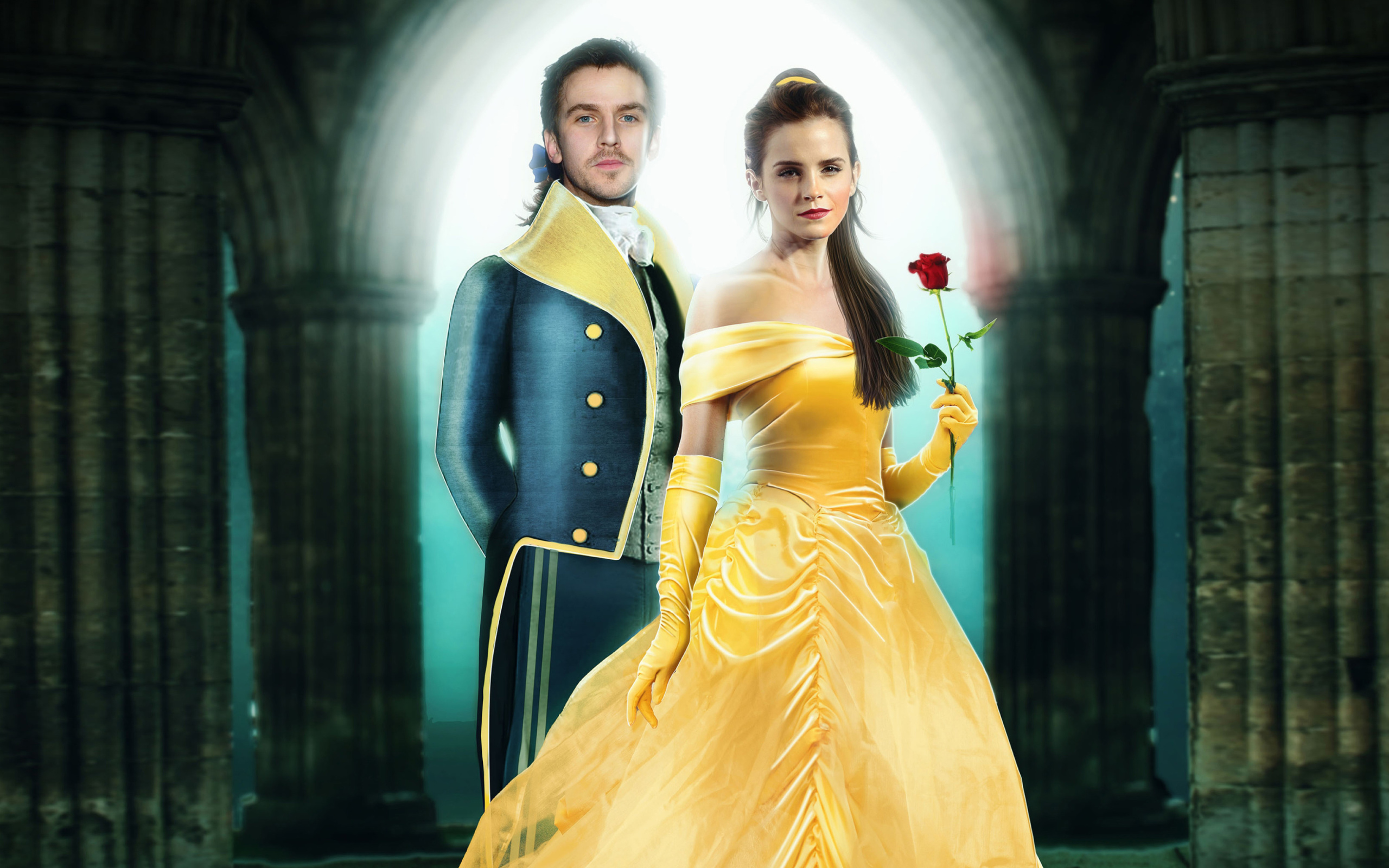 Beauty and the Beast Dan Stevens, Emma Watson wallpaper 2560x1600