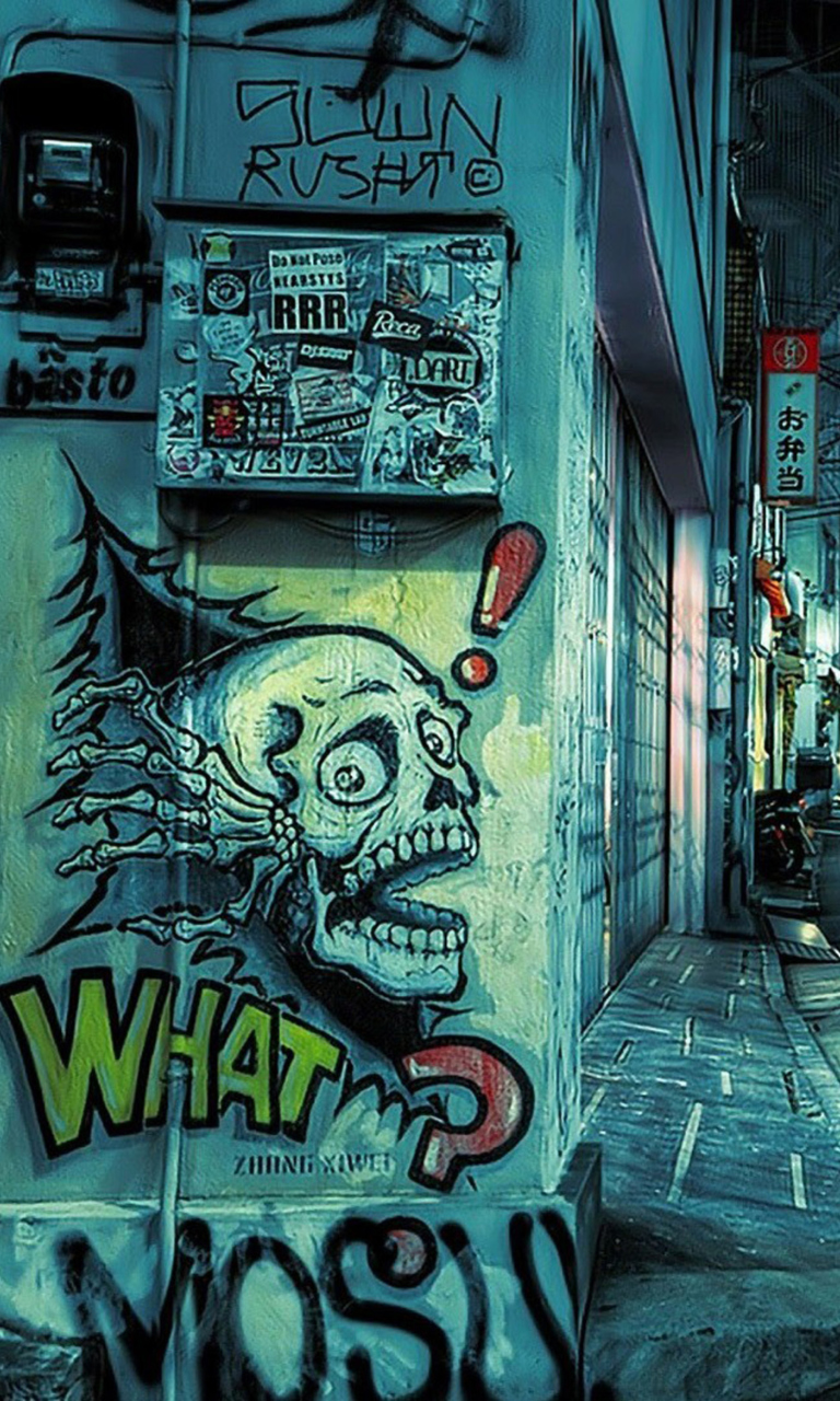 Das Street Graffiti Wallpaper 768x1280