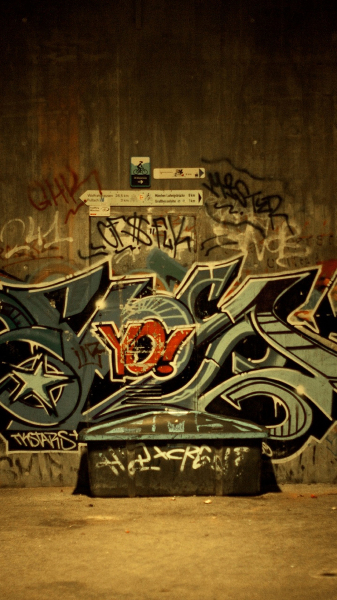 Das Graffiti Urban Hip-Hop Wallpaper 1080x1920