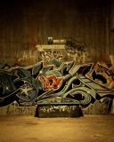 Das Graffiti Urban Hip-Hop Wallpaper 128x160