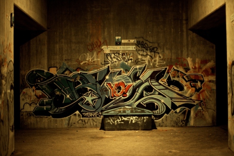 Das Graffiti Urban Hip-Hop Wallpaper 480x320